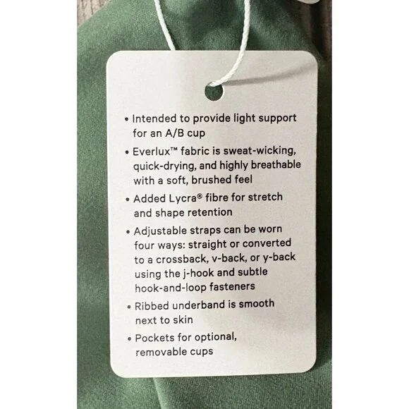Lululemon License to Train Triangle Bra A/B logo sz 4 color green  GREU NWT $48 - Picture 7 of 9